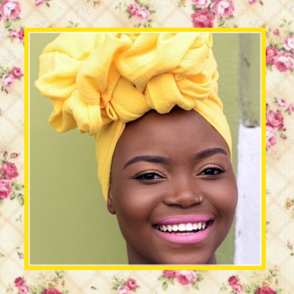 🌸 SUNSHINE YELLOW HEAD WRAP TURBAN SCARF CAP BOHO CHIC MULTIPURPOSE HEADWRAP - Picture 5 of 8